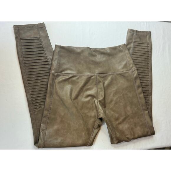 7 for all mankind Brown Faux leather Moro Leggings size Medium - Picture 7 of 10